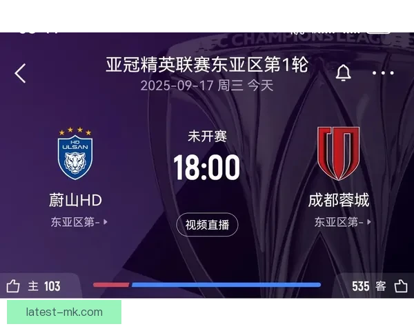 2026亚冠精英联赛蔚山现代豪取胜利淘汰江原FC晋级四强